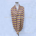 new women\'s jersey knitted yellow/purple chevron circle scarf for autumn fall winter design cachecol,bufanda infinito,bufanda